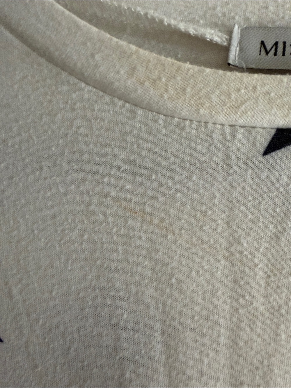 MISSLOOK White Tee with Black Star Print - Picture 3 of 3